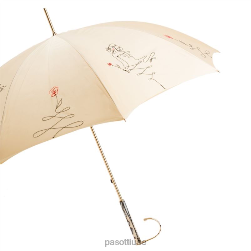 مظلة | 222 plat-300 t8 - مظلة رسم عاجية، قماش مزدوج PASOTTI Z446V534